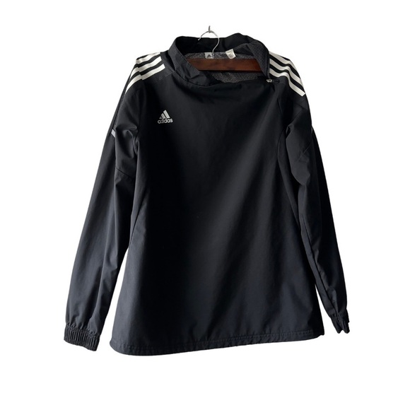 Adidas hybrid jacket pullover‎ black and white size S - Picture 1 of 8